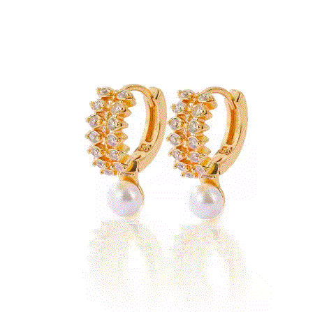Women's Fashion Pearl Earring Sahara Basket