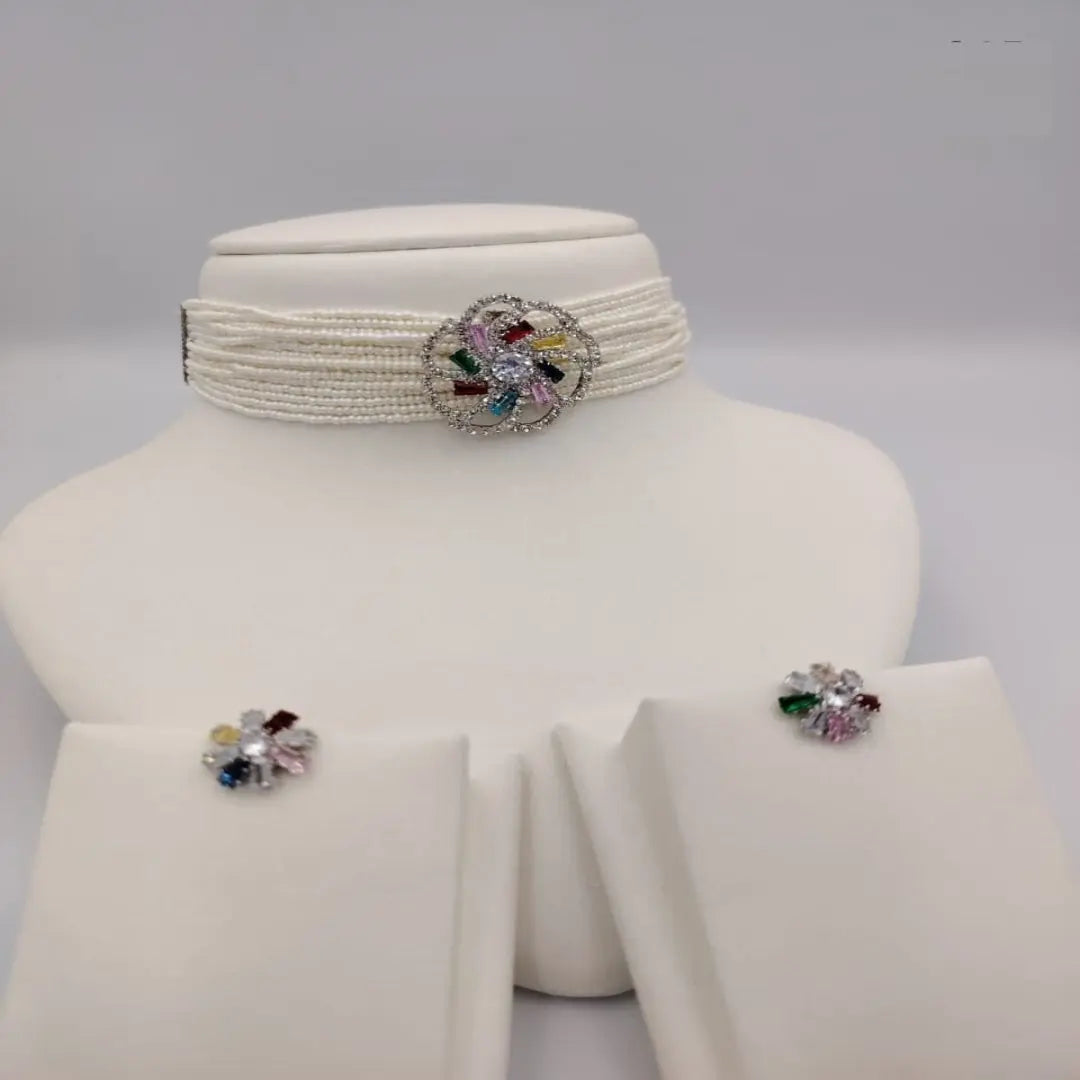 Pearl Choker Necklace Sets Sahara Basket