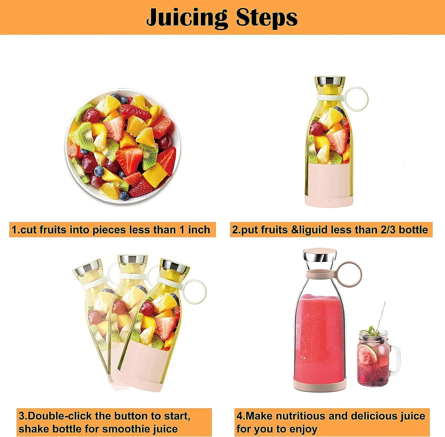 Portable Juicer Bottle Sahara Basket