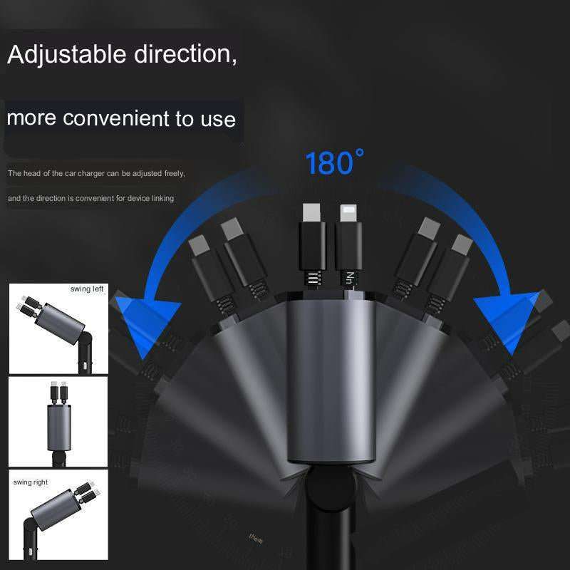 Retractable Car Charger 4 in 1 smart Charger Sahara Basket