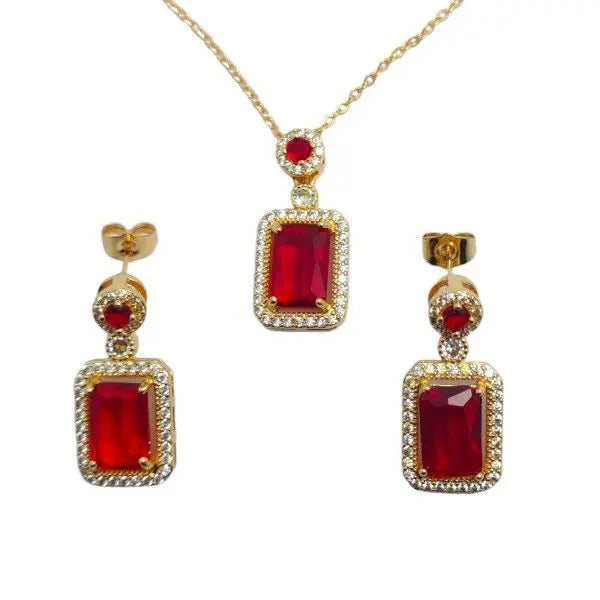 Royal Gemstone Necklace Set Sahara Basket