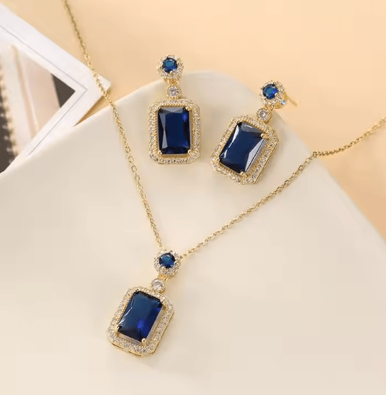 Royal Gemstone Necklace Set Sahara Basket