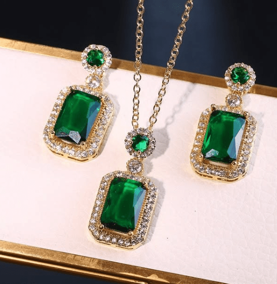 Royal Gemstone Necklace Set Sahara Basket
