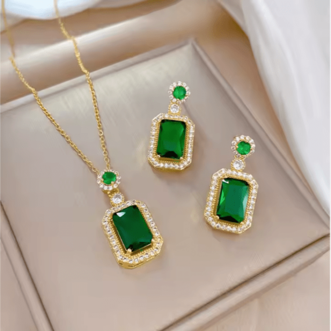 Royal Gemstone Necklace Set Sahara Basket